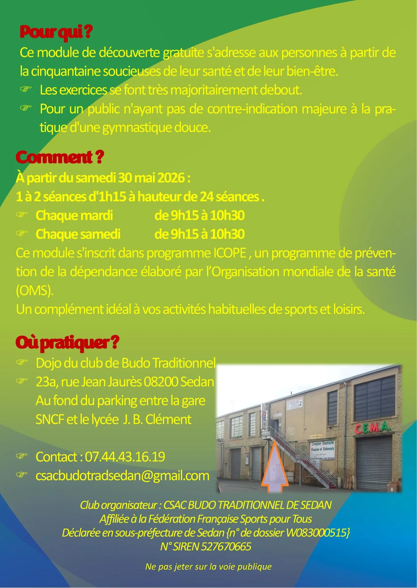 Pour qui, comment, oû ?